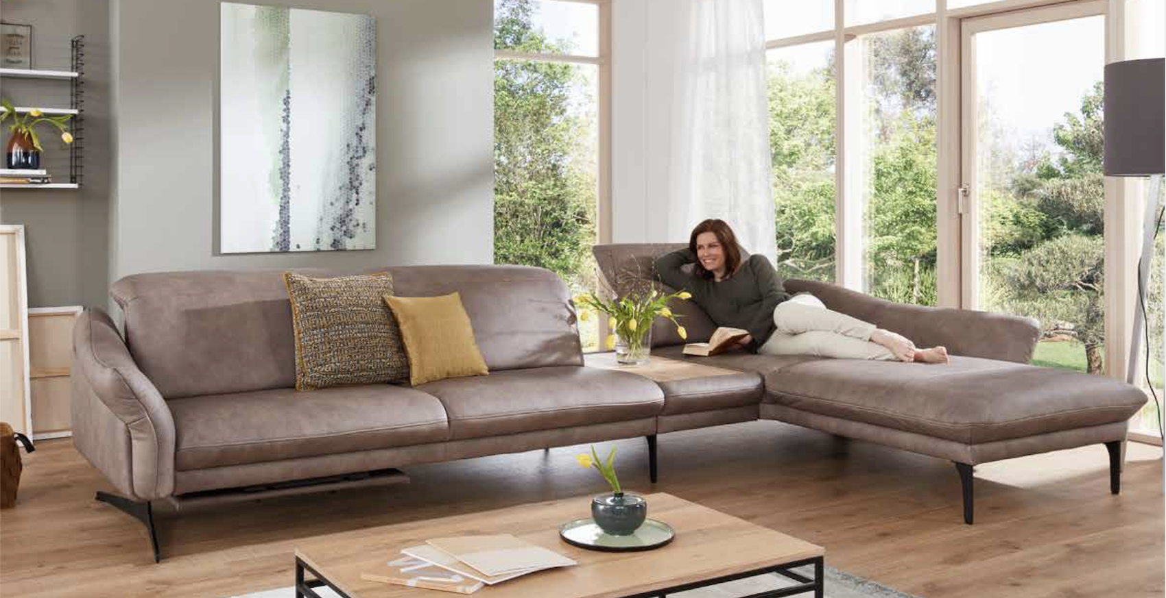 Sofa 1928 mit Relaxessel von Himolla